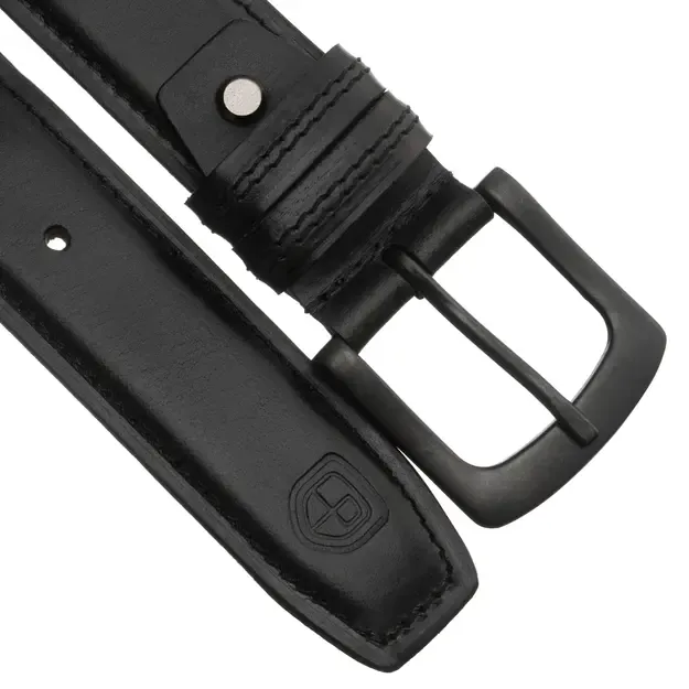 Vyriškas juodas odinis diržas Peterson 2