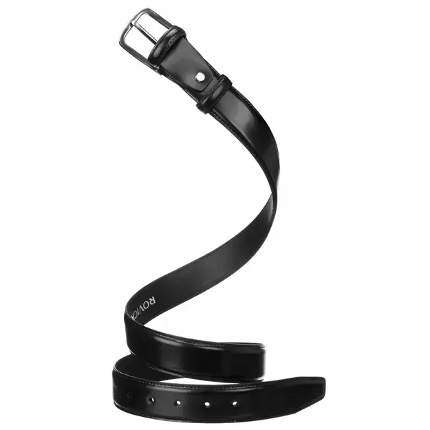 Vyriškas juodas odinis diržas Rovicky 2