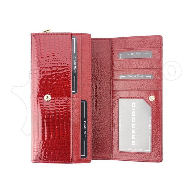 Odinė piniginė Gregorio raudonos spalvos 2