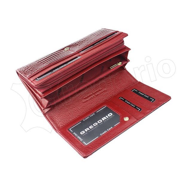 Odinė piniginė Gregorio raudonos spalvos 3