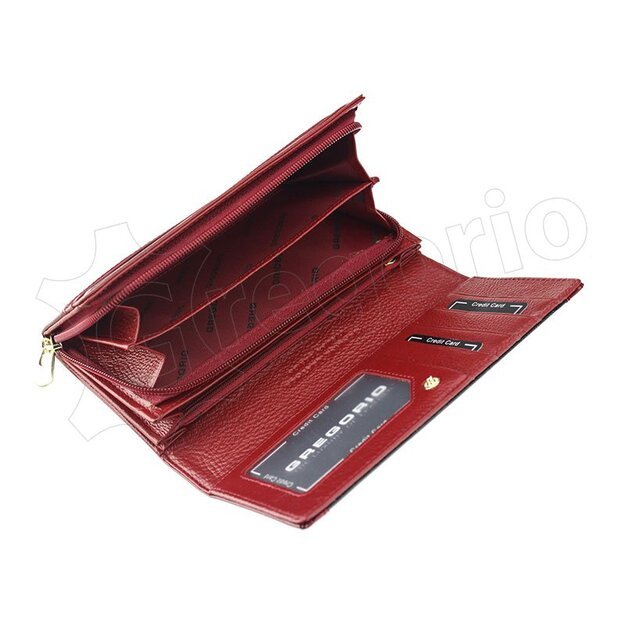 Odinė piniginė Gregorio raudonos spalvos 4