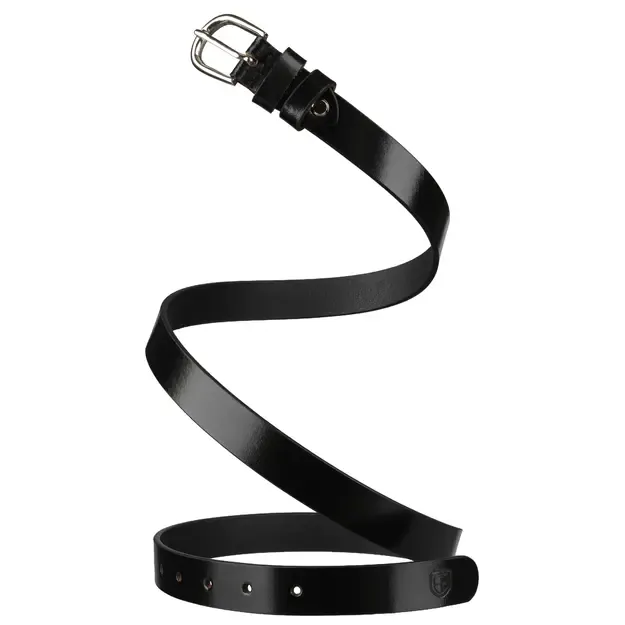 Moteriškas juodas odinis diržas Peterson 1