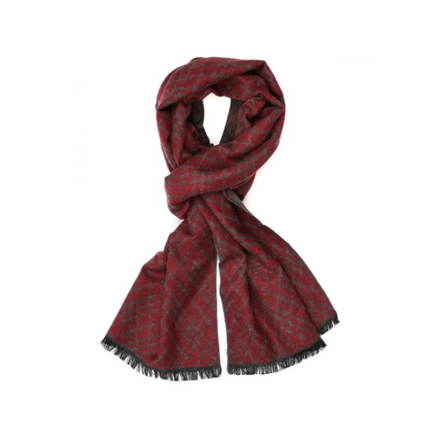  Vyriškas bordo/pilkos spalvos šalikas 1