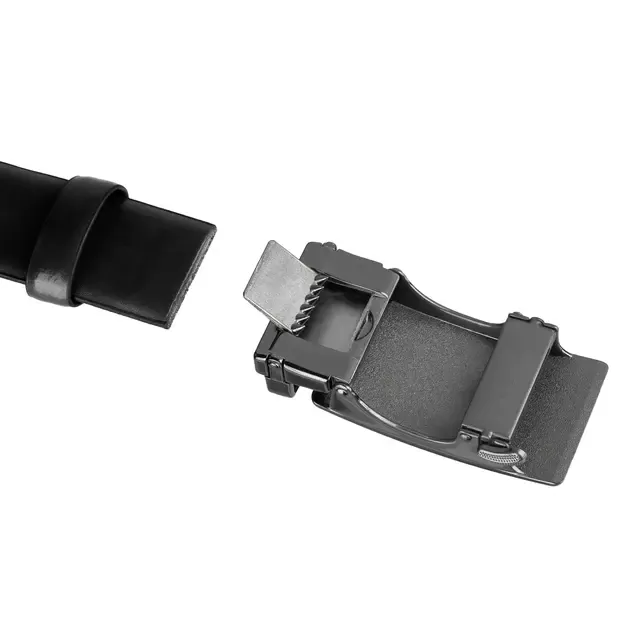 Vyriškas juodas odinis diržas su automatine sagtimi Peterson 3