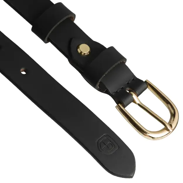 Moteriškas juodas odinis diržas Peterson 2