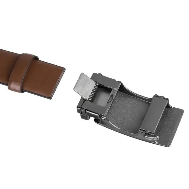 Vyriškas rudas odinis diržas su automatine sagtimi Peterson 3