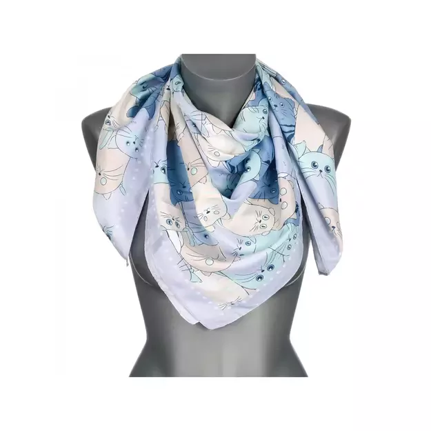 Melsva skarelė su melsvais kačiukais