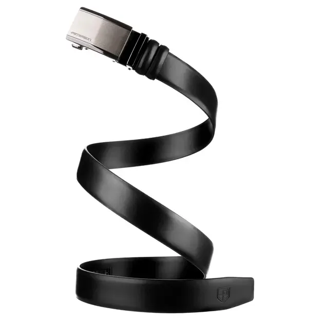 Vyriškas juodas odinis diržas su automatine sagtimi Peterson 2