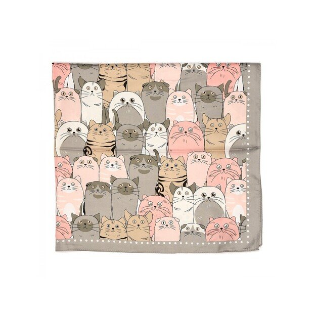 Pilka skarelė su rausvais kačiukais 2