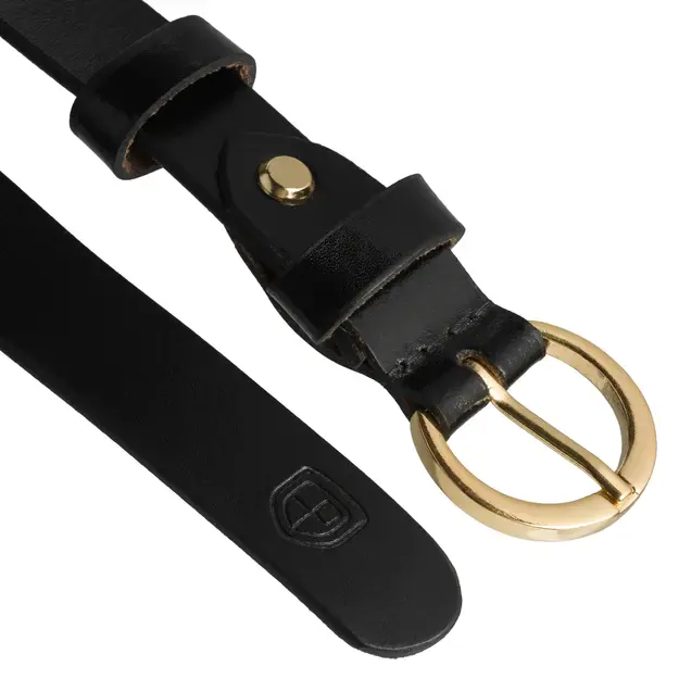 Moteriškas juodas odinis diržas Peterson 2